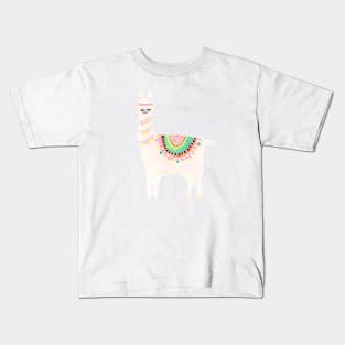 Watercolor llama Kids T-Shirt